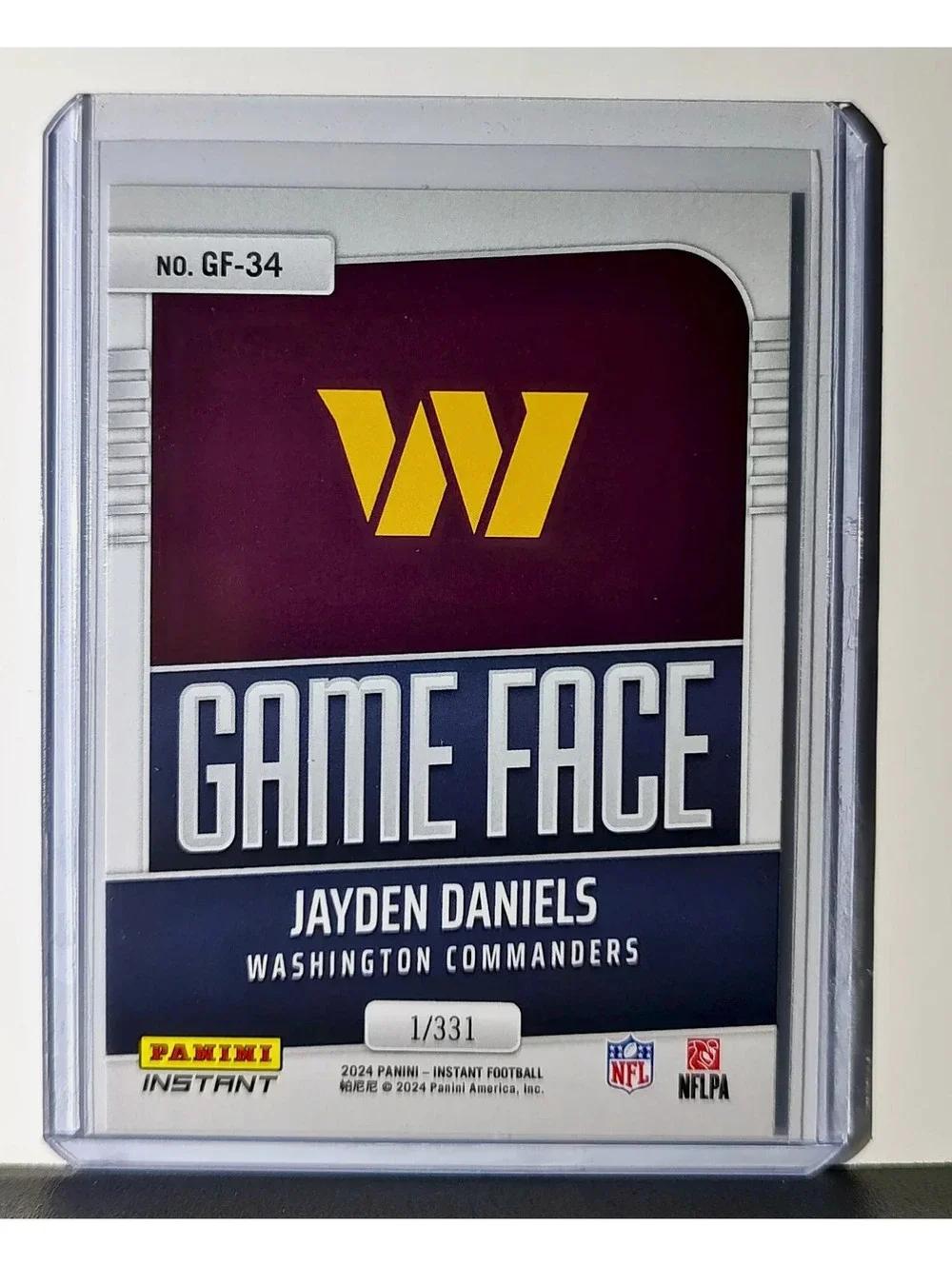 Jayden Daniels Rookie Panini NFL Football Cards Set of 5 with Acrylic Display
